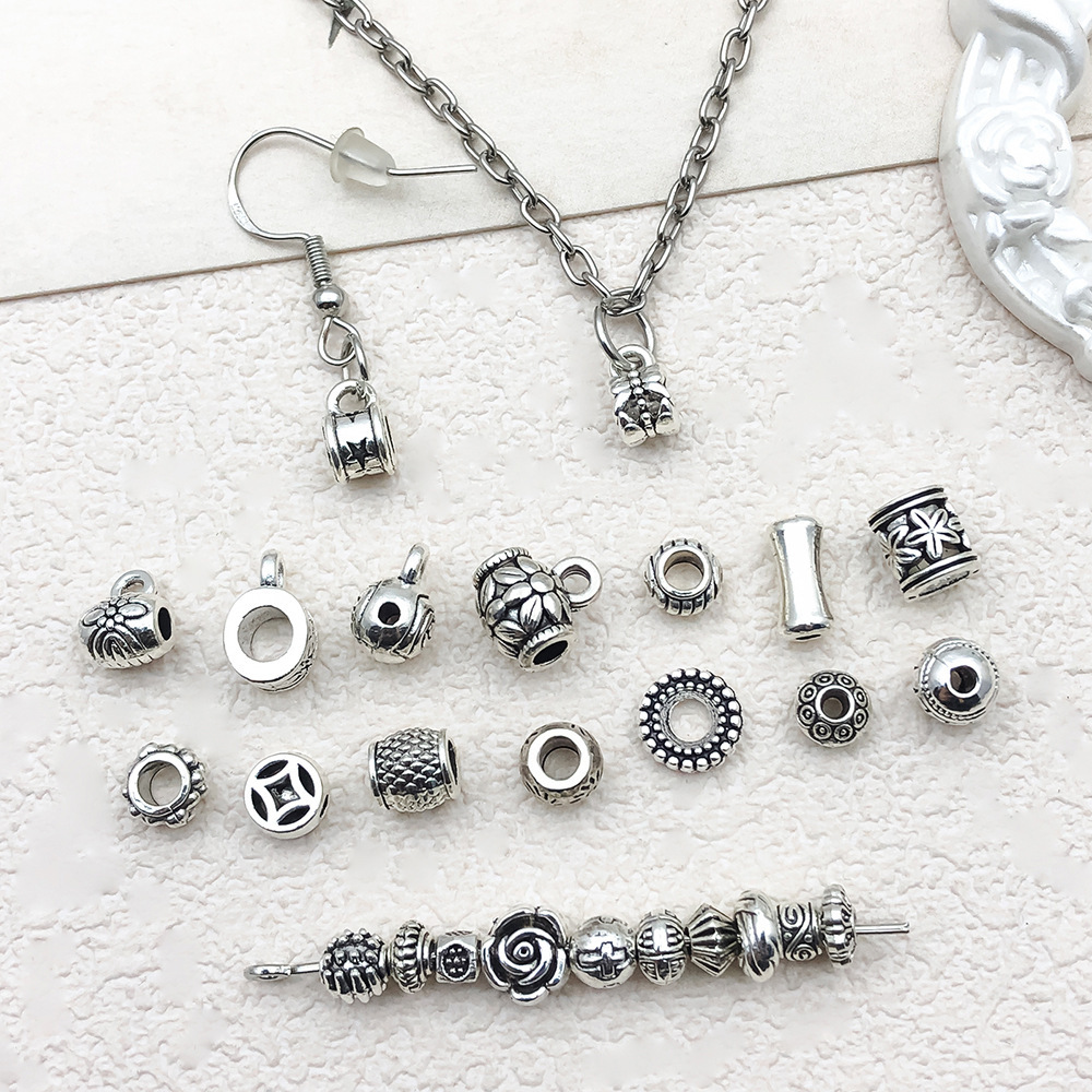 MYK3578-Mixed 26 Tibetan silver jewelry accessories spacer beads