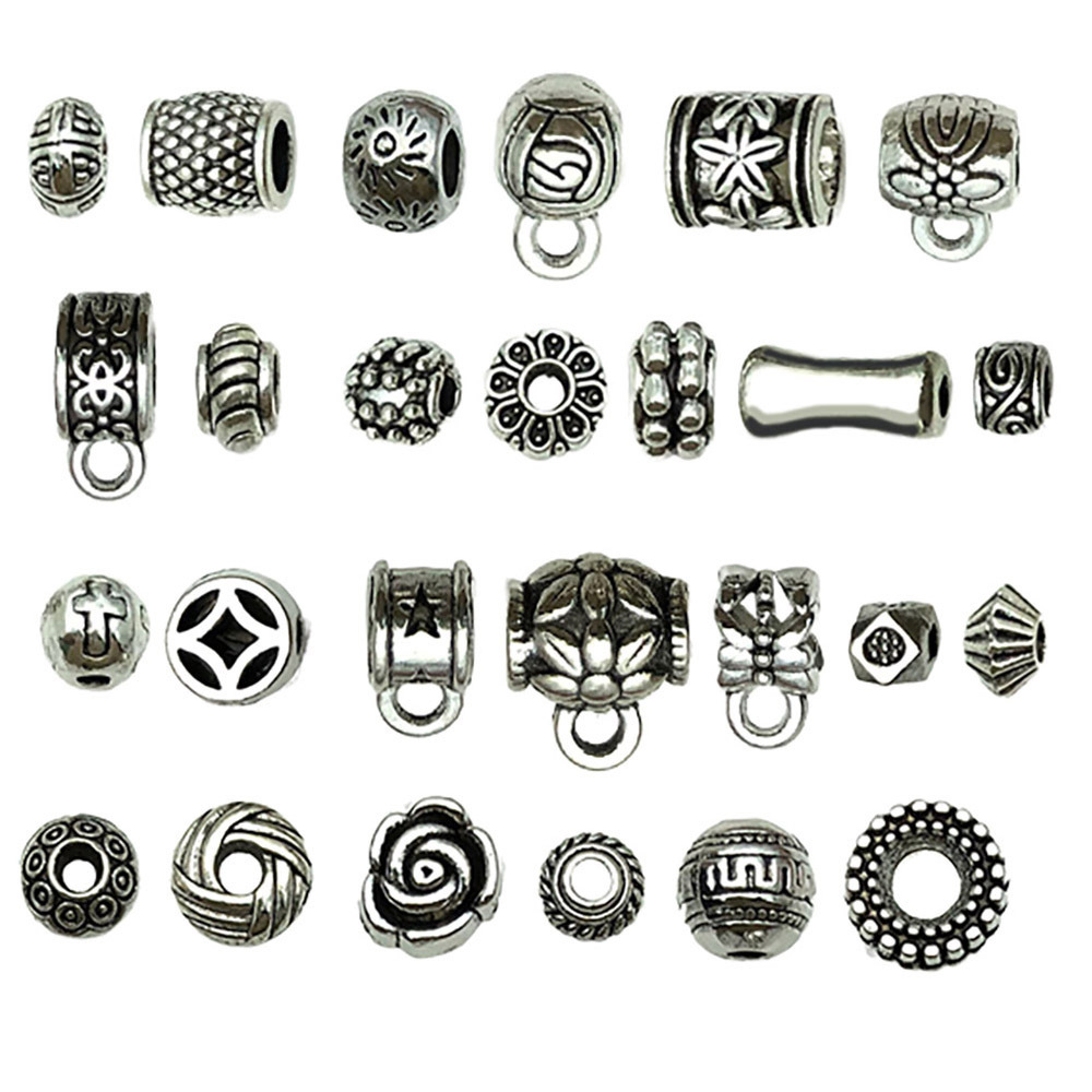 MYK3578-Mixed 26 Tibetan silver jewelry accessories spacer beads