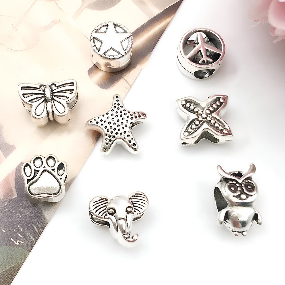 MYK3597-100 pieces/bag DIY handmade antique silver and Tibetan silver jewelry accessories