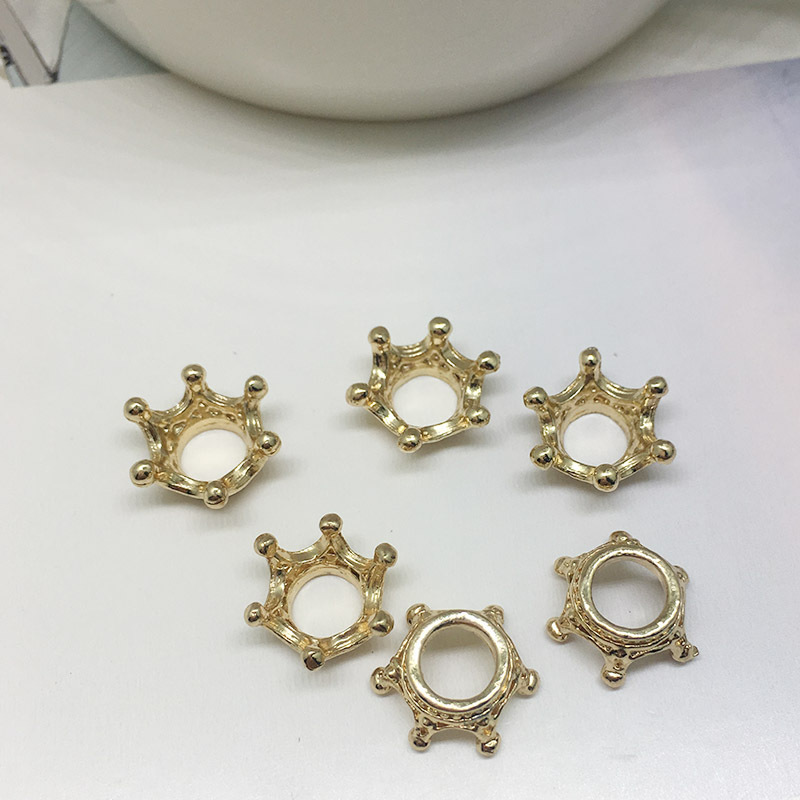 MYK3628-100 pieces/bag of 3D mini crown alloy DIY jewelry accessories