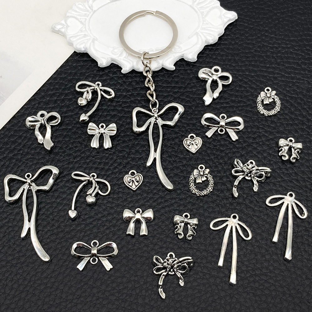 MYK3626-Mix 20 bows for DIY alloy handmade jewelry accessories