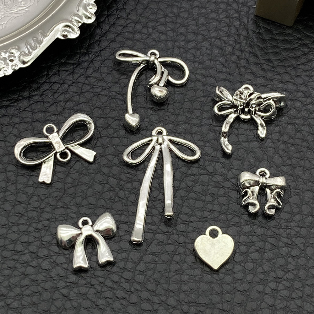 MYK3626-Mix 20 bows for DIY alloy handmade jewelry accessories
