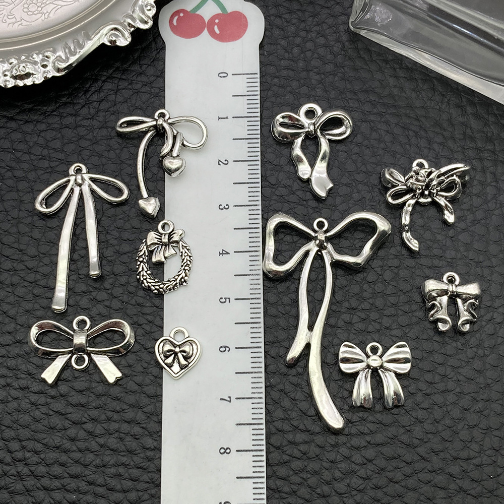 MYK3626-Mix 20 bows for DIY alloy handmade jewelry accessories