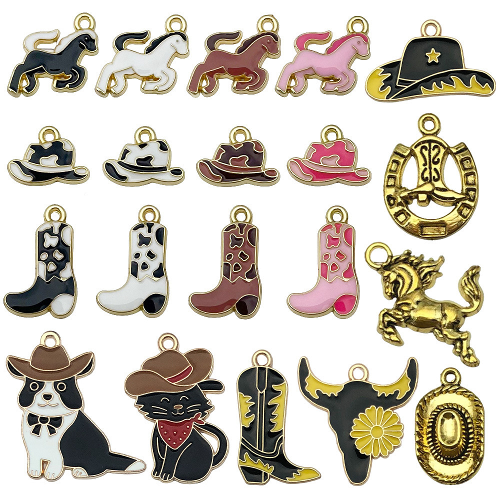 MYK3625-Mixed 20 pieces/bag Western cowboy dripping alloy DIY jewelry accessories