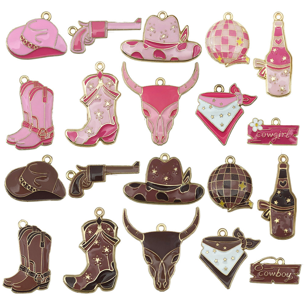 MYK3625-Mixed 20 pieces/bag Western cowboy dripping alloy DIY jewelry accessories