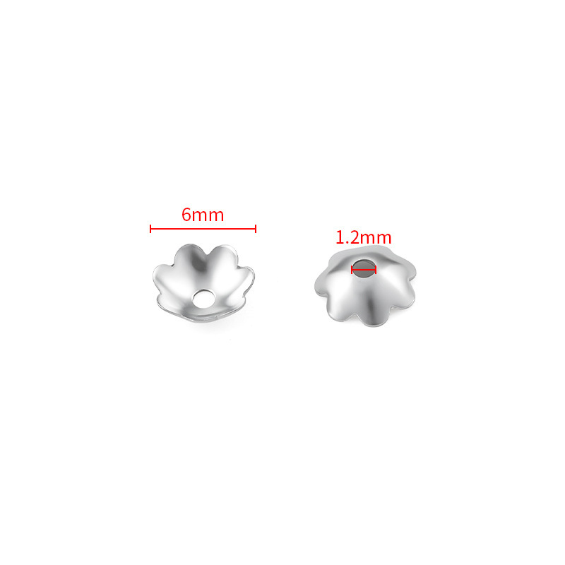 MYK3662-100 pieces/bag of smooth stainless steel flower holders for DIY jewelry accessories spacers