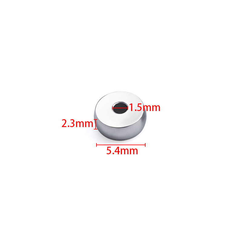 MYK3658-100 pieces/bag of flat oval thickened stainless steel DIY spacer beads