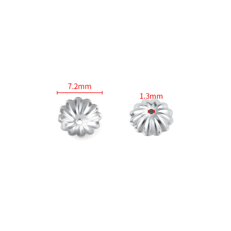 MYK3662-100 pieces/bag of smooth stainless steel flower holders for DIY jewelry accessories spacers