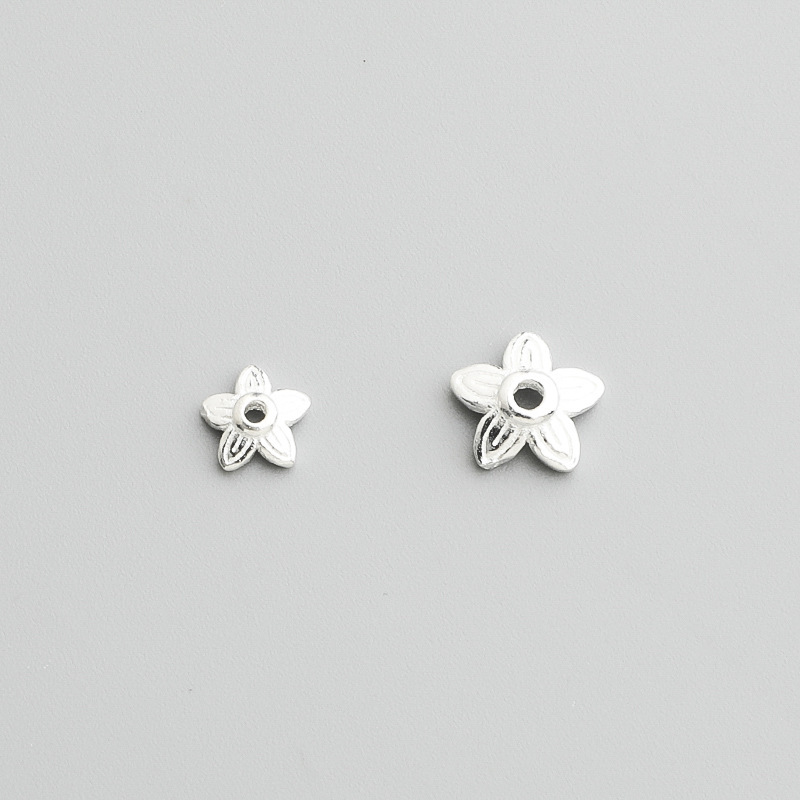 S925 Sterling Silver Five-Petal Flower Holder - DIY Accessory