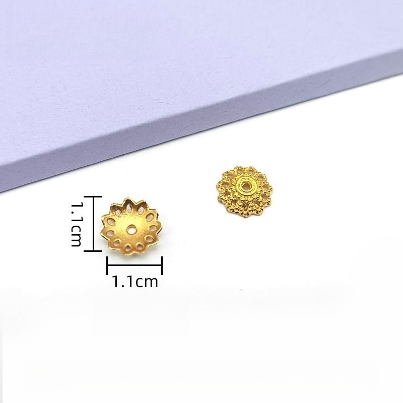 500pcs/bag Alloy Flower Holder with Hollowed-out Petals - DIY Accessories