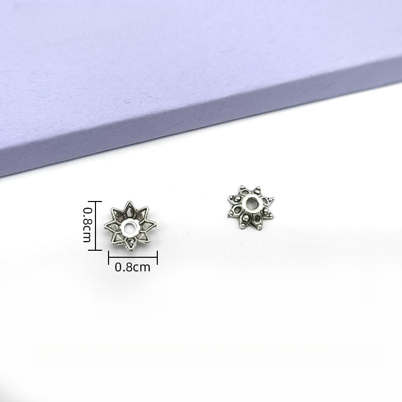 500pcs/bag Alloy Flower Holder with Hollowed-out Petals - DIY Accessories