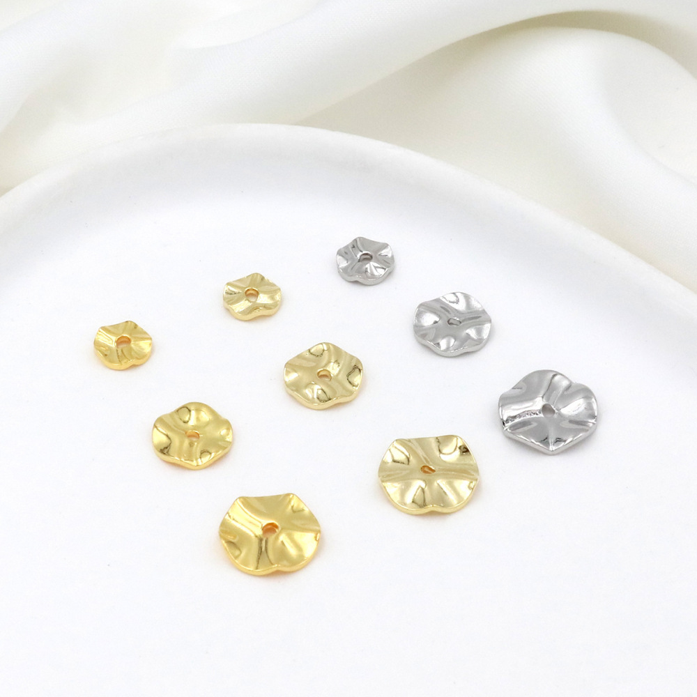 MYK3679-100 pieces/bag 18k Water Ripple Spacer DIY Beading Accessories
