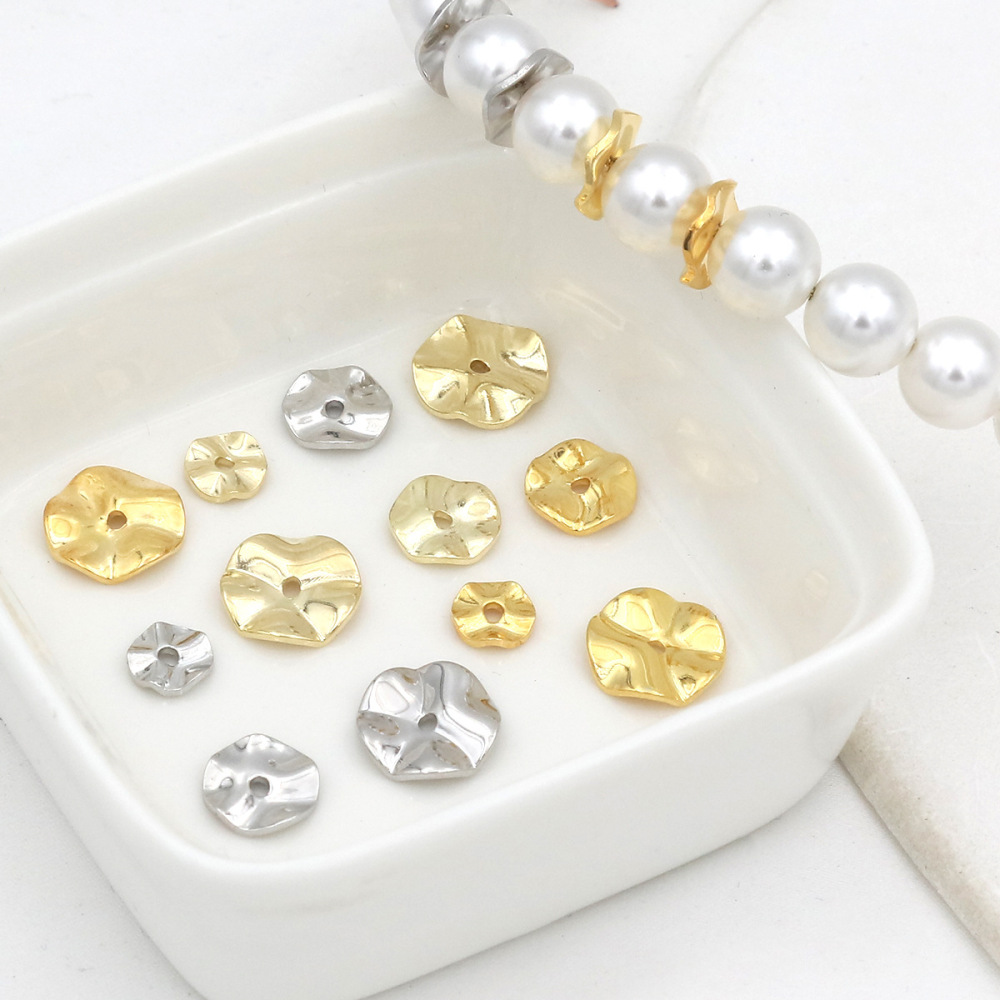 MYK3679-100 pieces/bag 18k Water Ripple Spacer DIY Beading Accessories