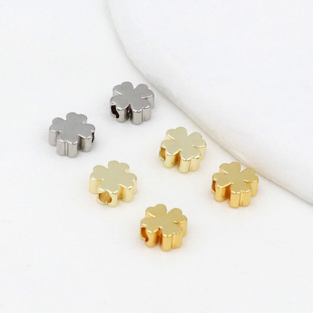 MYK3707-100 pieces/bag 18K 6mm heart-shaped horizontal hole spacer beads