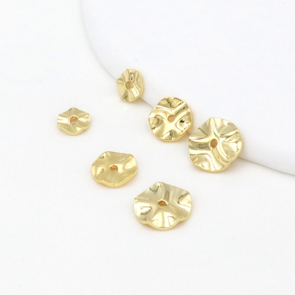 MYK3679-100 pieces/bag 18k Water Ripple Spacer DIY Beading Accessories