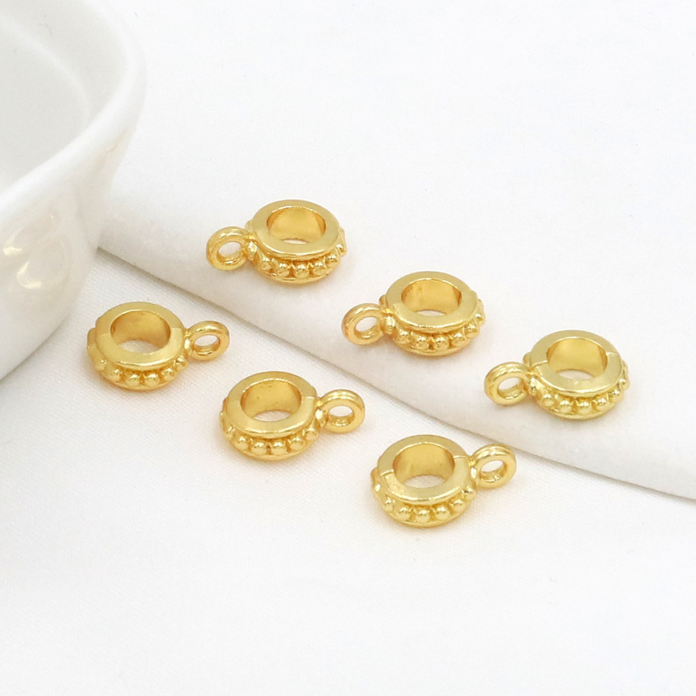 MYK3677-100 pieces/bag 18K gear pendant ring spacer beads