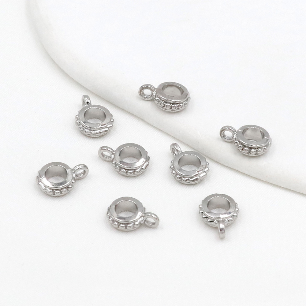 MYK3677-100 pieces/bag 18K gear pendant ring spacer beads