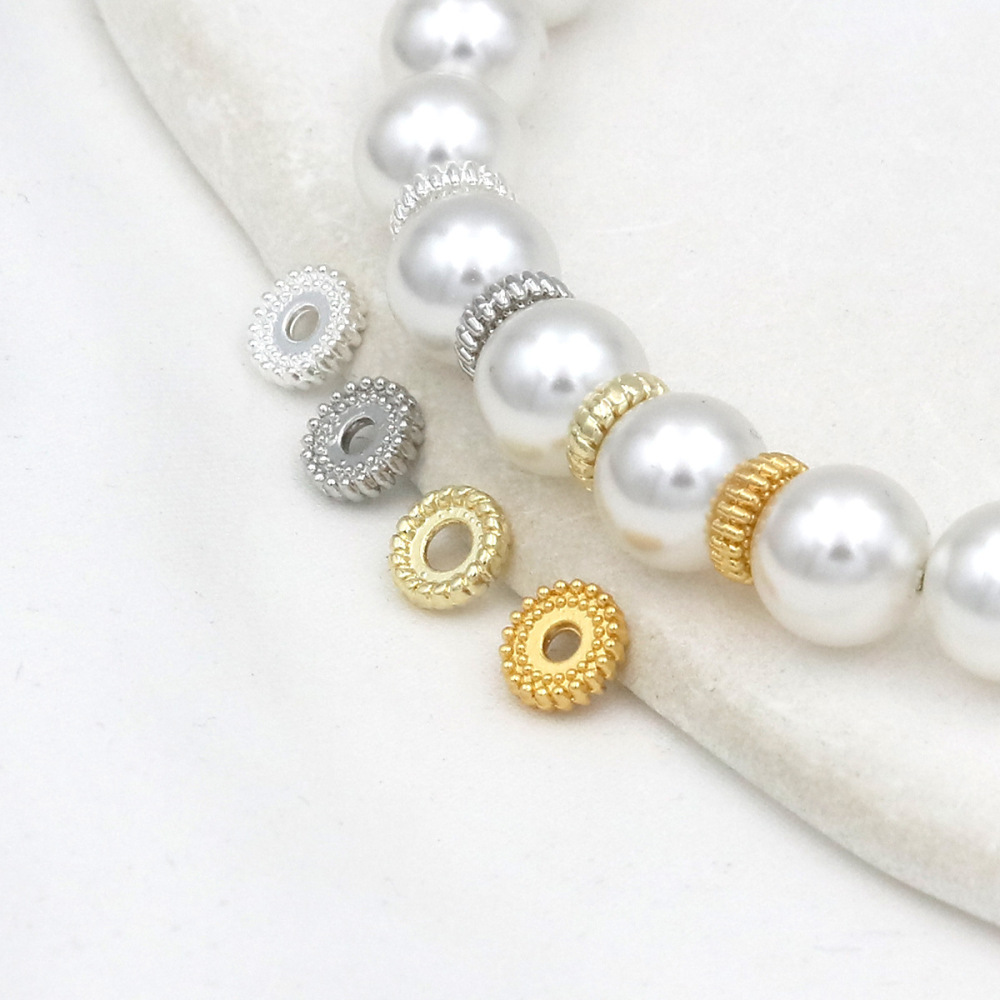 MYK3721-100 pieces/bag 18K gear spacer bead bracelet necklace accessory