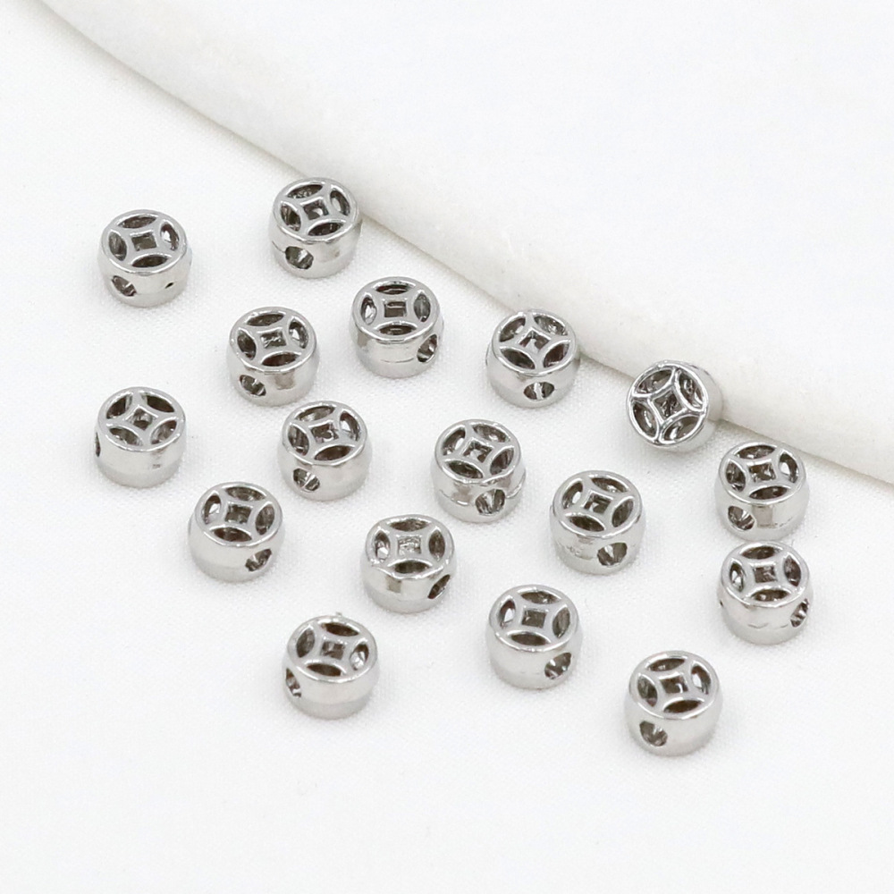 MYK3725-100 pieces/bag of 18k copper coin spacers