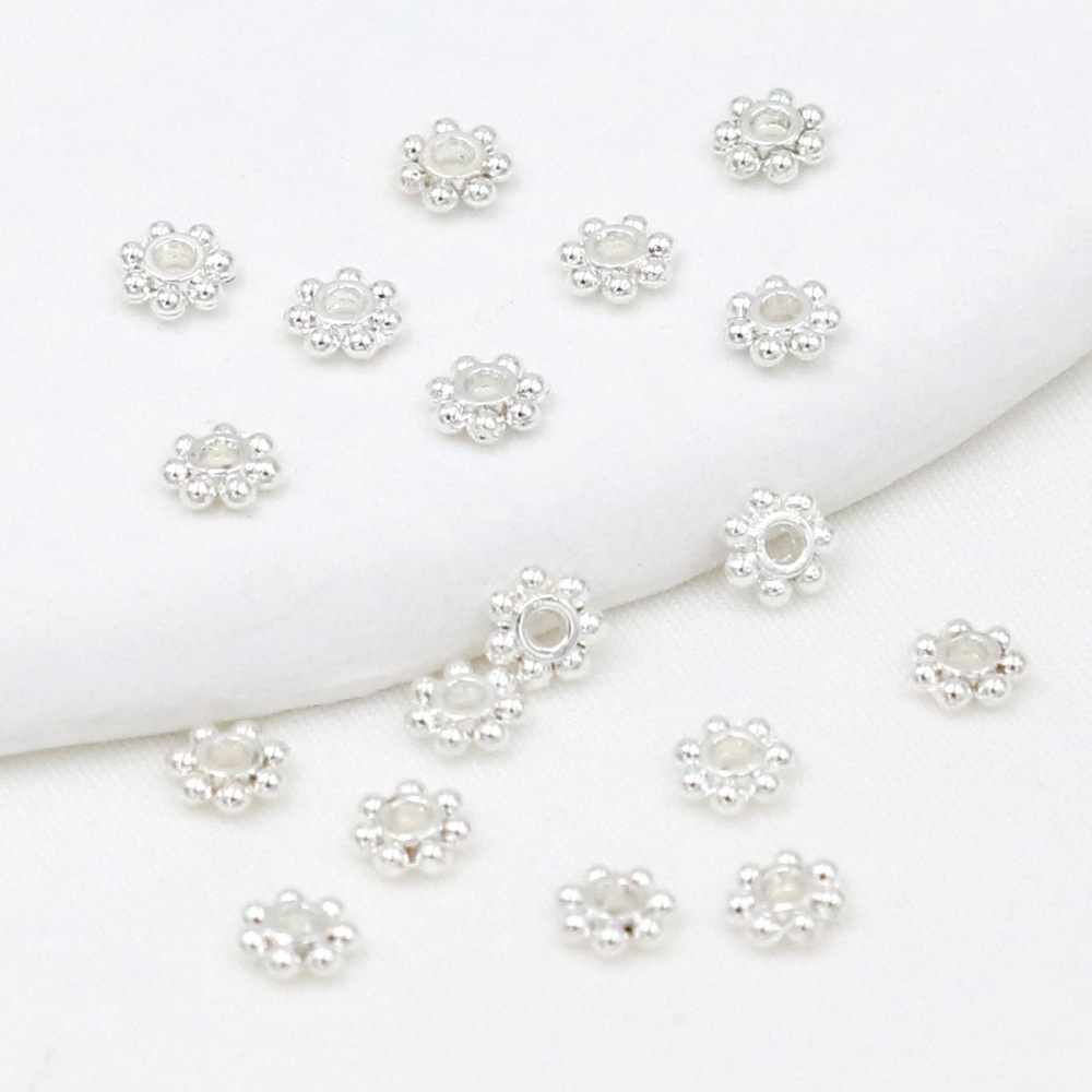 MYK3724-100 pieces/bag of 18K snowflake-shaped spacers for DIY jewelry accessories