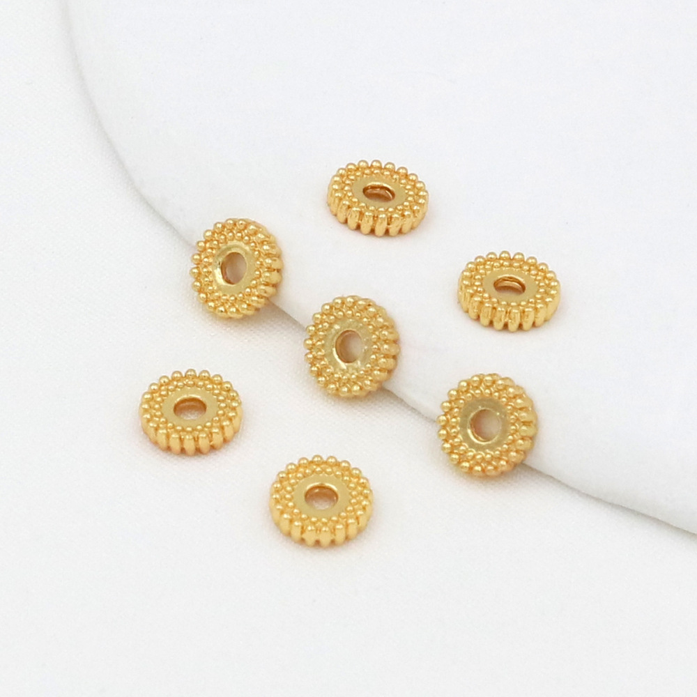MYK3721-100 pieces/bag 18K gear spacer bead bracelet necklace accessory