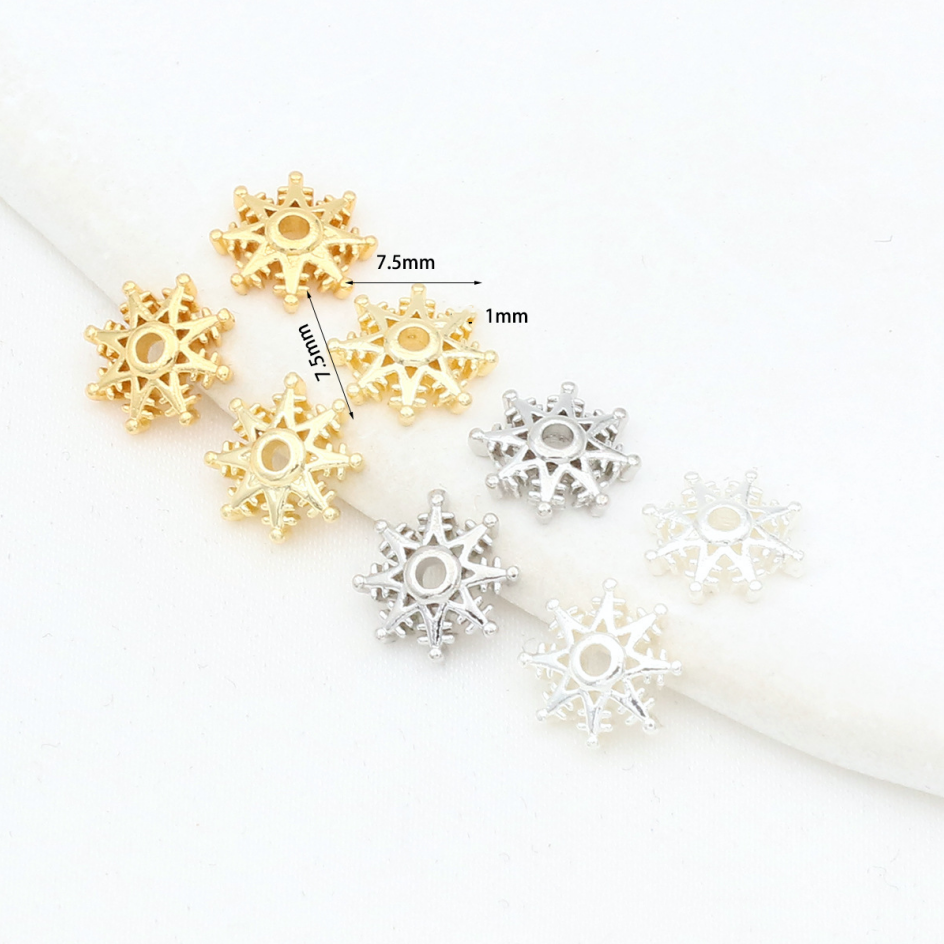MYK3735-100 pieces/bag 18K floral bead holder/spacer