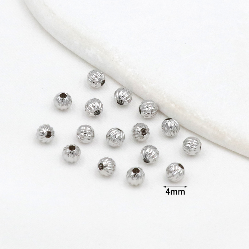 MYK3750-100 pieces/bag 18K Lantern Beads DIY Handmade Spacer Beads