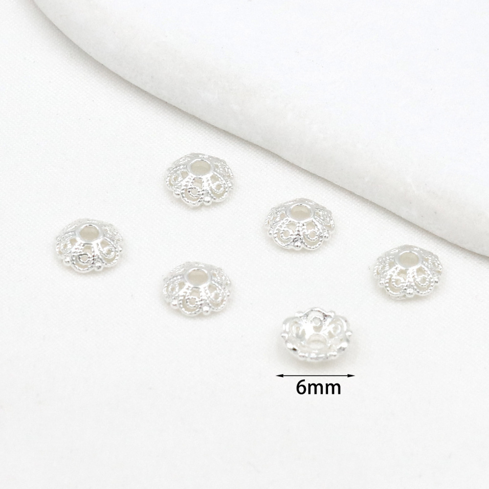 MYK3740-100 pieces/bag 18k gold flower holder, flower cap, bead holder, spacer bead