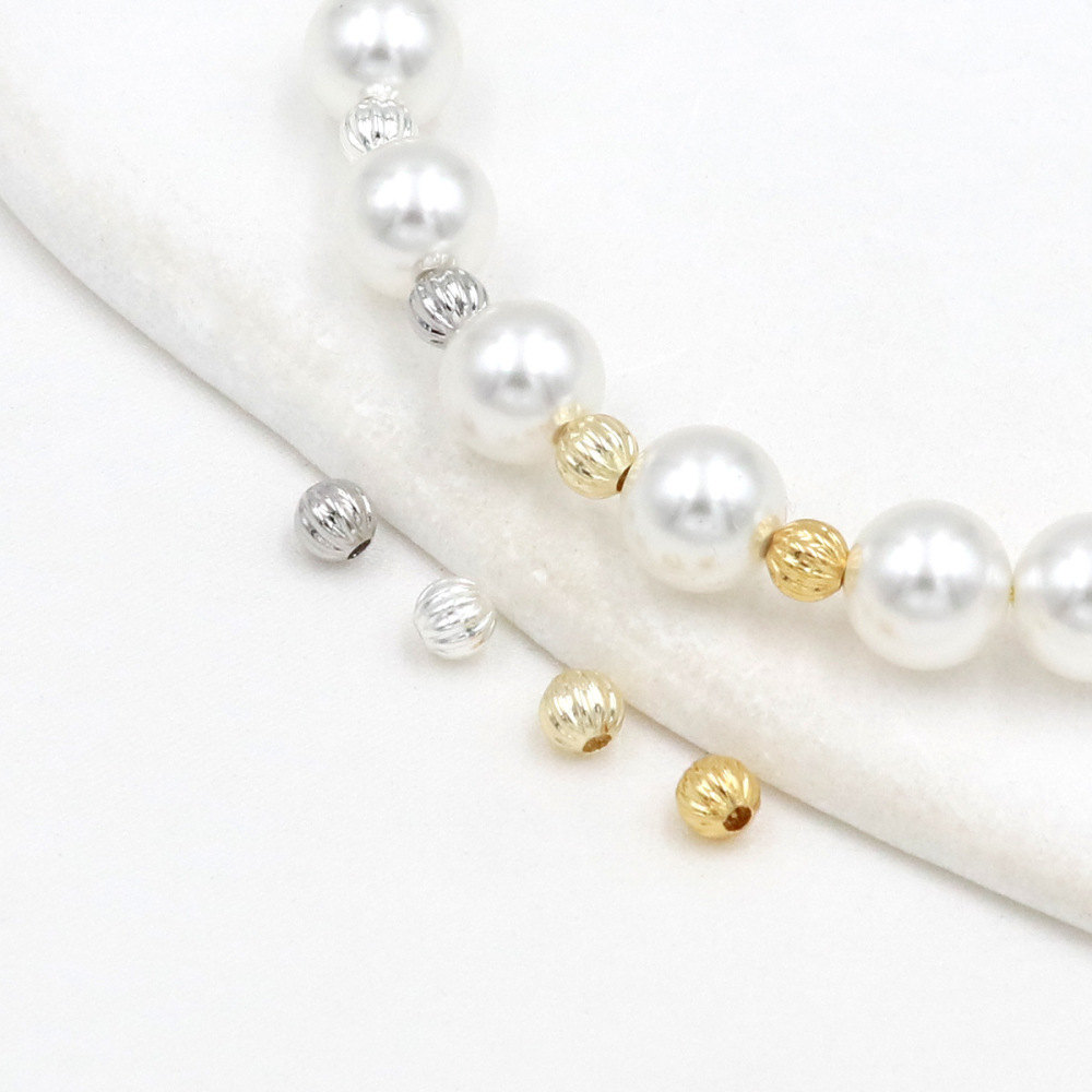 MYK3750-100 pieces/bag 18K Lantern Beads DIY Handmade Spacer Beads