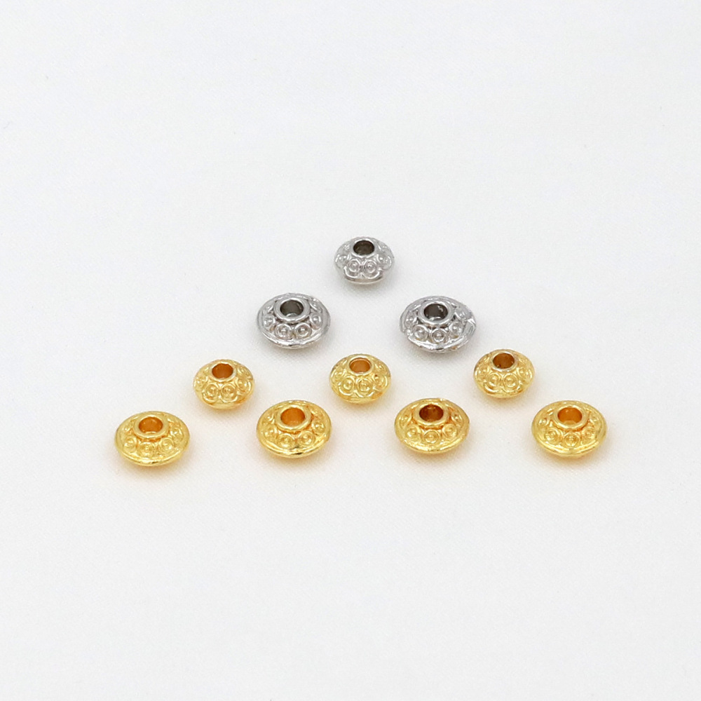 MYK3742-100 pieces/bag of 18K round UFO-shaped spacer beads