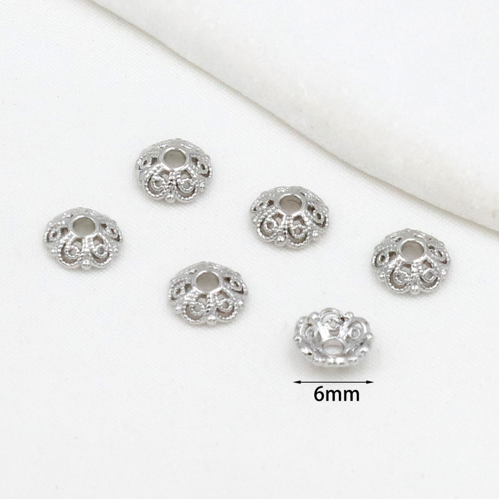 MYK3740-100 pieces/bag 18k gold flower holder, flower cap, bead holder, spacer bead
