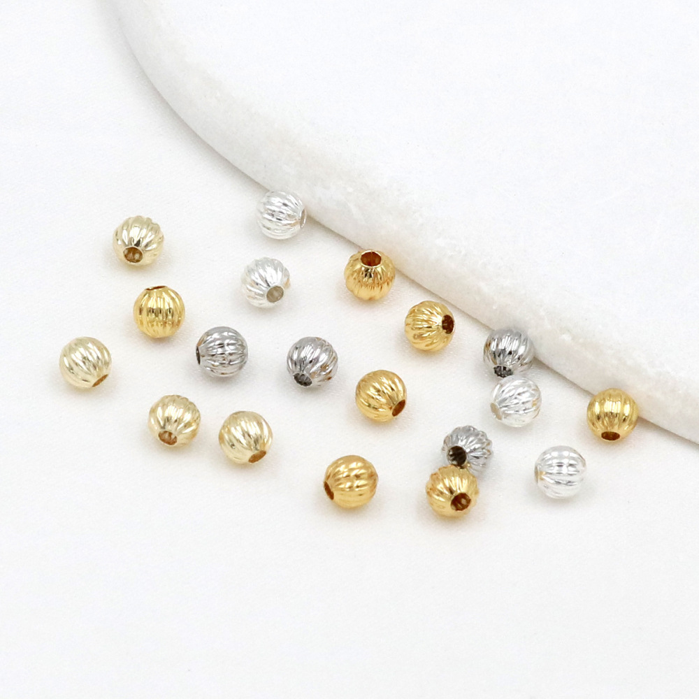 MYK3750-100 pieces/bag 18K Lantern Beads DIY Handmade Spacer Beads