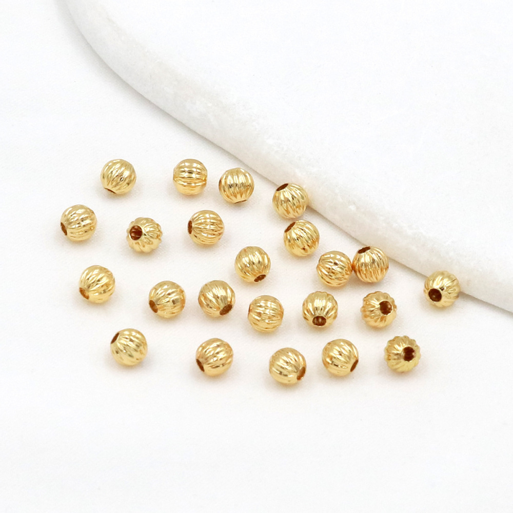MYK3750-100 pieces/bag 18K Lantern Beads DIY Handmade Spacer Beads