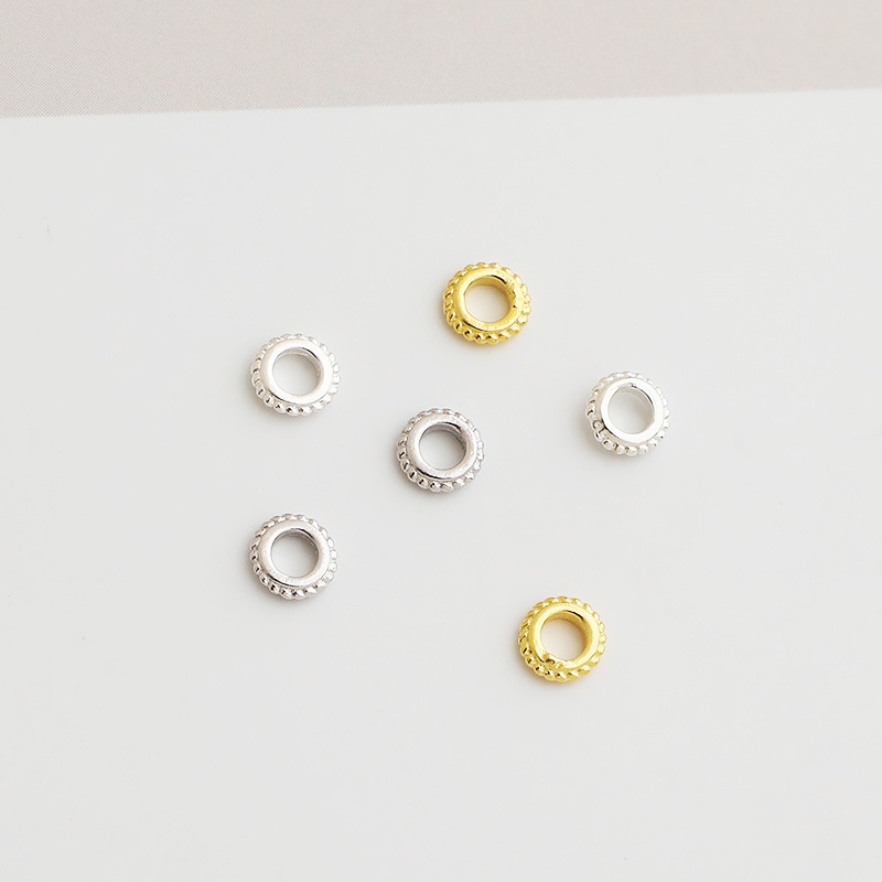S925 Sterling Silver Twisted Spacer Beads - DIY Accessories