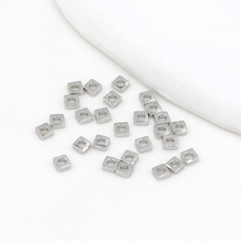 MYK3759-100 pieces/bag of 18K small gold beads and small square dividers
