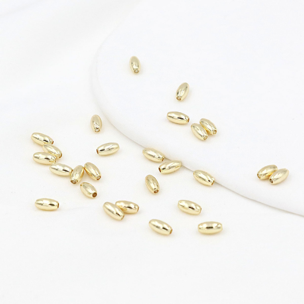 MYK3767-100 pieces/bag 18K seed beads, oval spacer beads, positioning beads