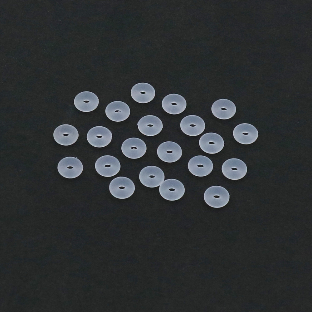 MYK3770-100 pieces/bag transparent bracelet/wristband silicone spacers