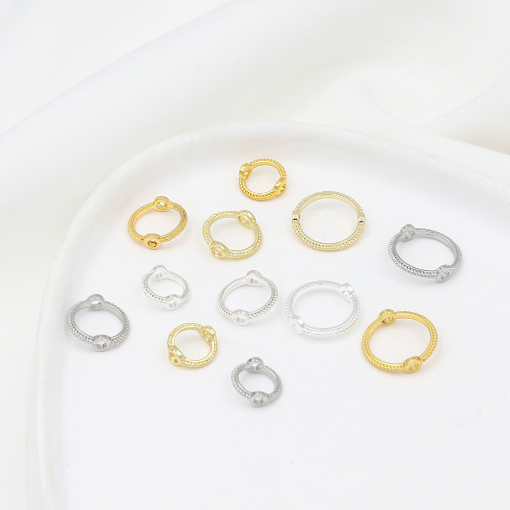 MYK3764-100 pieces/bag of lace-trimmed beaded rings