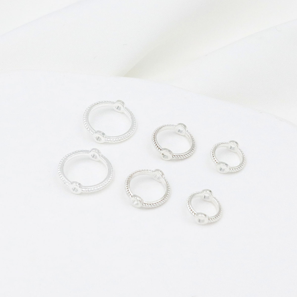 MYK3764-100 pieces/bag of lace-trimmed beaded rings