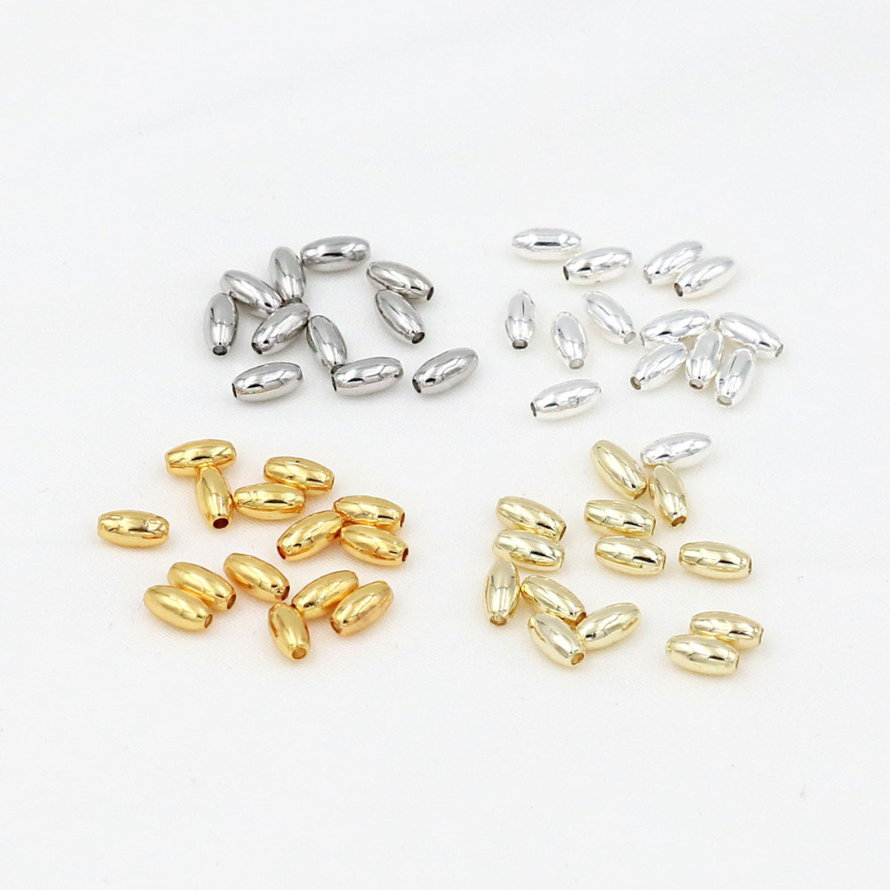 MYK3767-100 pieces/bag 18K seed beads, oval spacer beads, positioning beads