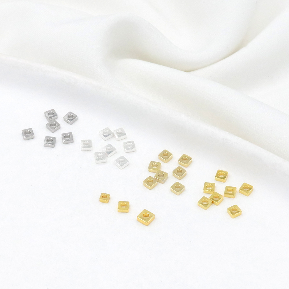 MYK3759-100 pieces/bag of 18K small gold beads and small square dividers