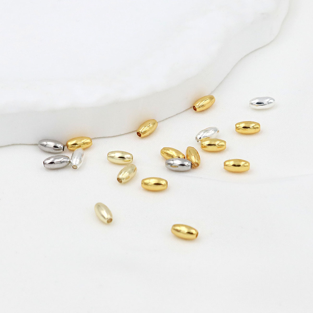 MYK3767-100 pieces/bag 18K seed beads, oval spacer beads, positioning beads
