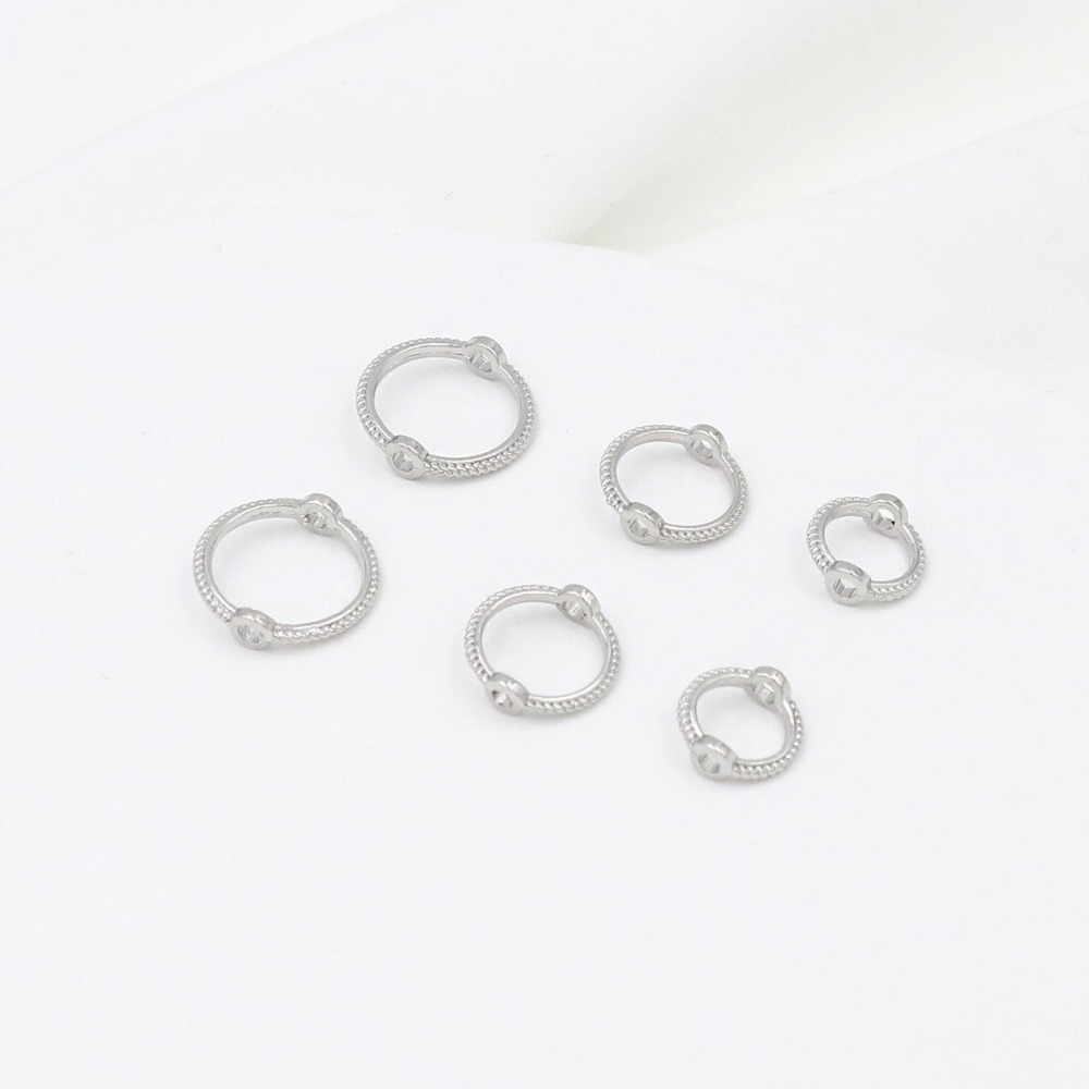 MYK3764-100 pieces/bag of lace-trimmed beaded rings