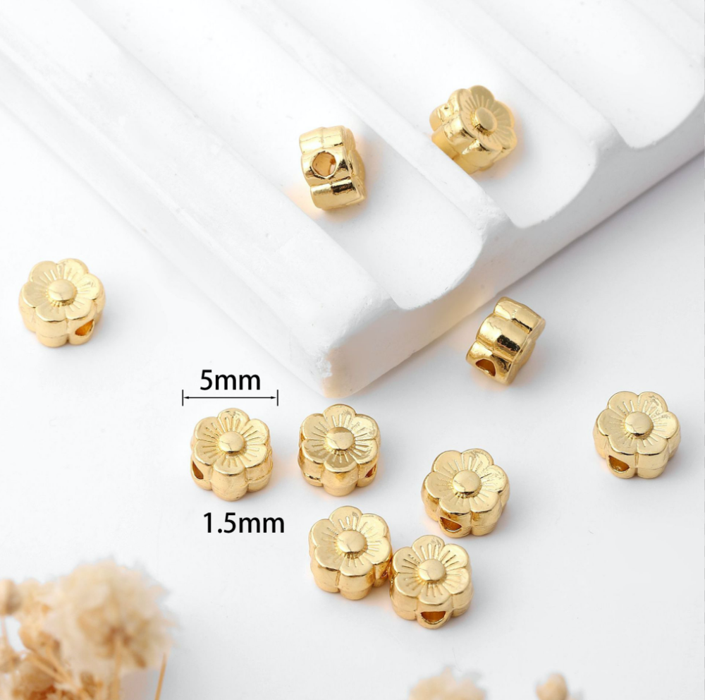 MYK3774-100 pieces/bag of 18K spacer bead DIY bracelet accessories