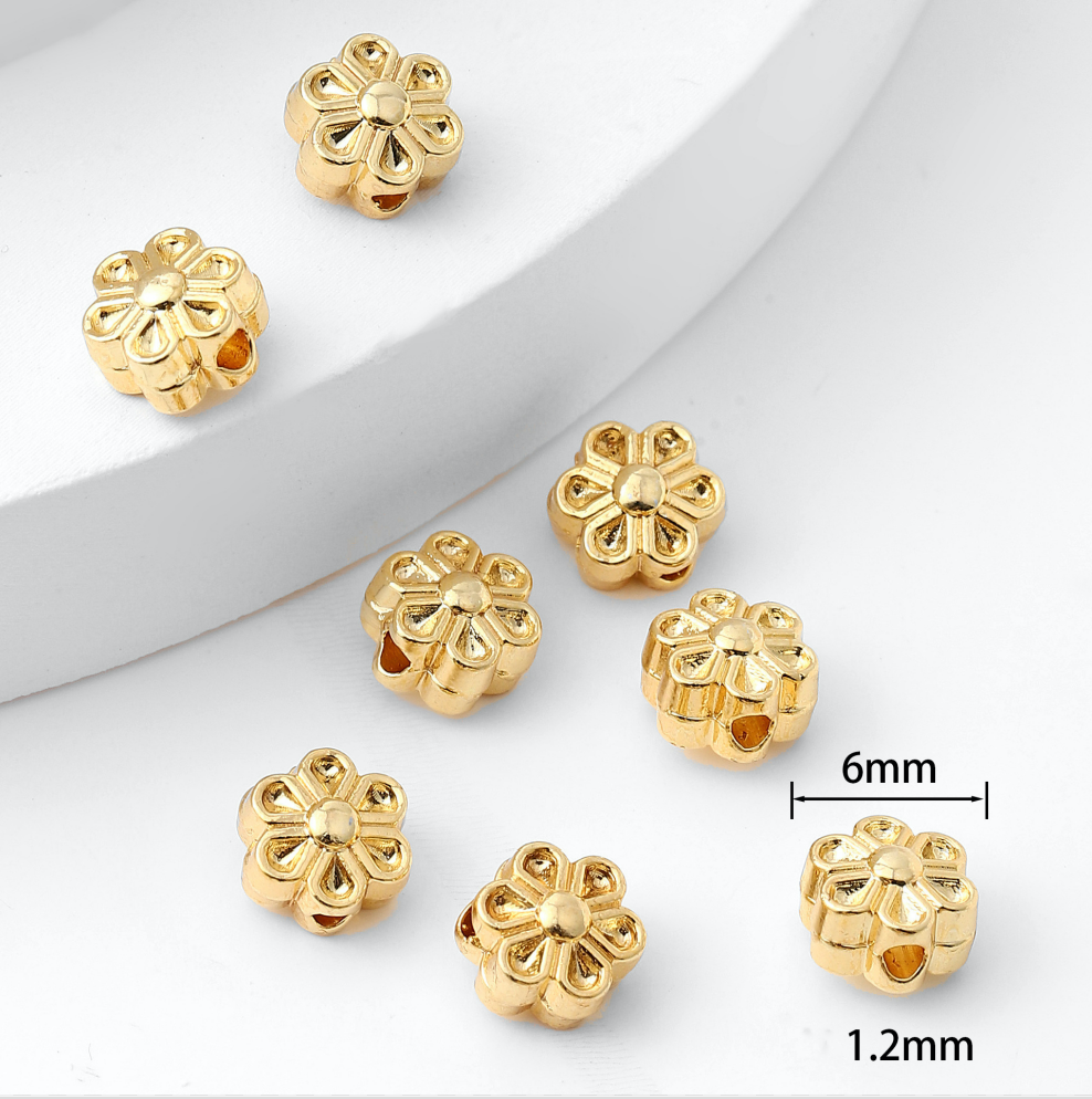 MYK3774-100 pieces/bag of 18K spacer bead DIY bracelet accessories