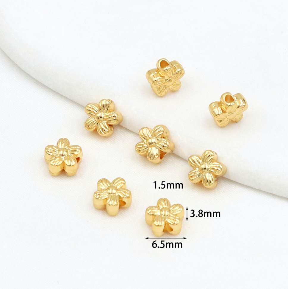 MYK3774-100 pieces/bag of 18K spacer bead DIY bracelet accessories
