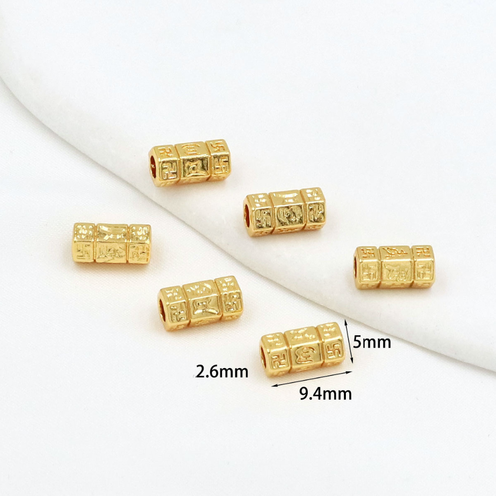 MYK3774-100 pieces/bag of 18K spacer bead DIY bracelet accessories