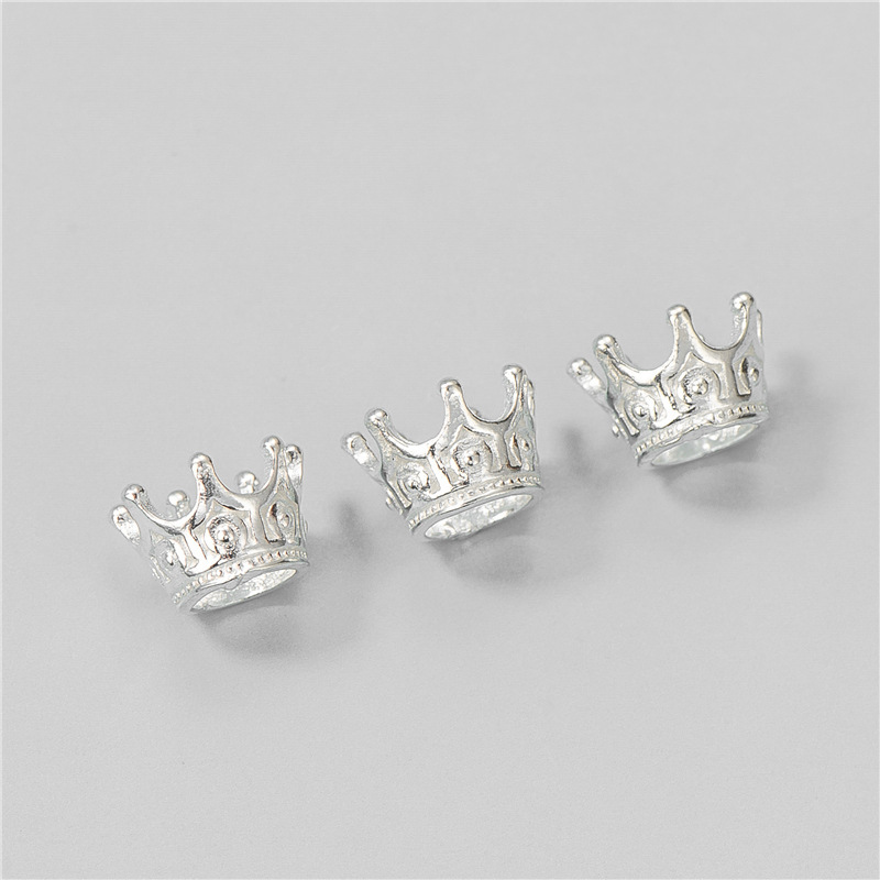S925 Sterling Silver Crown Spacer Bead - DIY Accessory