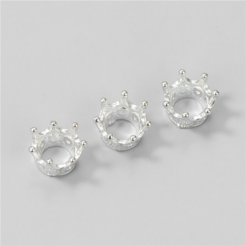 S925 Sterling Silver Crown Spacer Bead - DIY Accessory