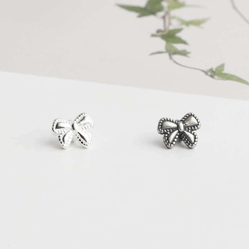 S925 Sterling Silver Bow Button Spacer Bead - DIY Accessory